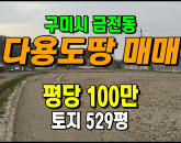 [구미토지] ◈ 금전동 4차선인접 자연녹지 다용도 땅매매 ◈ 토지 529평 당100만 ◈