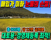손해 보고 팝니다! 사두기만 해도 버는 구미 장천면 900평 반듯한 농지 급매 #대토용