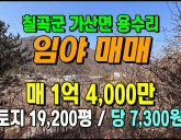 [칠곡토지] ◈ 용수리 다용도 임야매매 자연속 힐링토지 ◈ 토지 19,2…