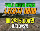 [구미토지] ◈ 해평리 토지매매 전원형입지 투…
